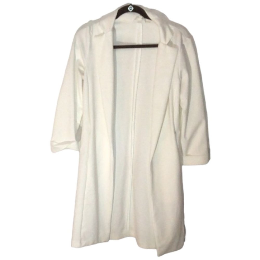 Wave Los Angeles Long Line Open Front Blazer Jacket - Size S